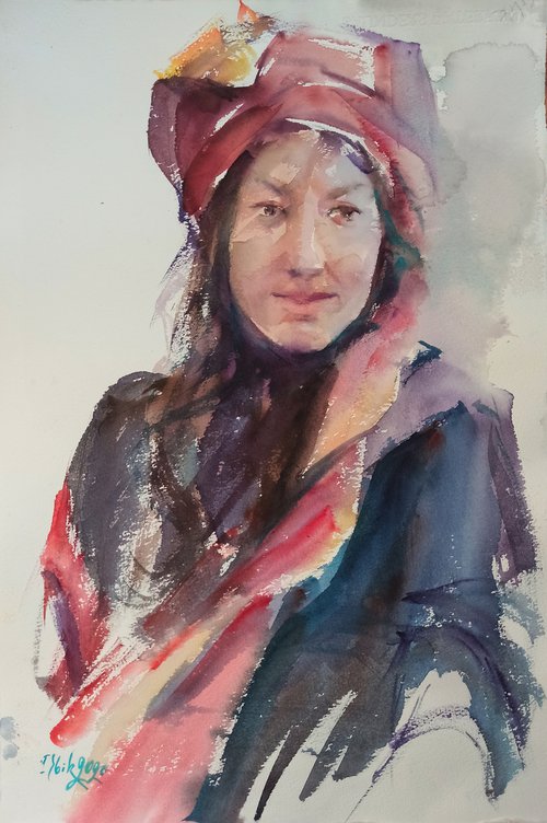Marifat. Asian woman in oriental costume №2 by Irina Bibik-Chkolian