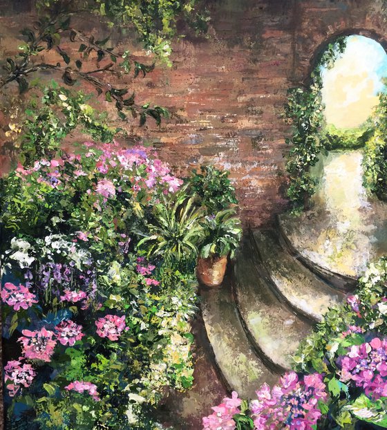 The Walled Garden no 2 (floral landscape)