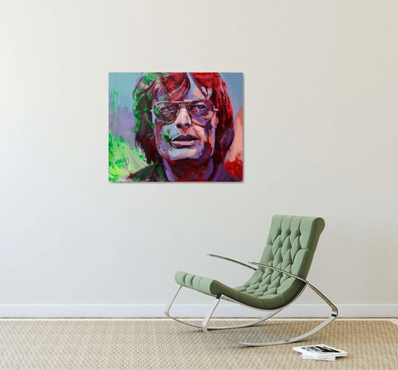 Peter Fonda Portrait Acrylic on canvas 81x66cm