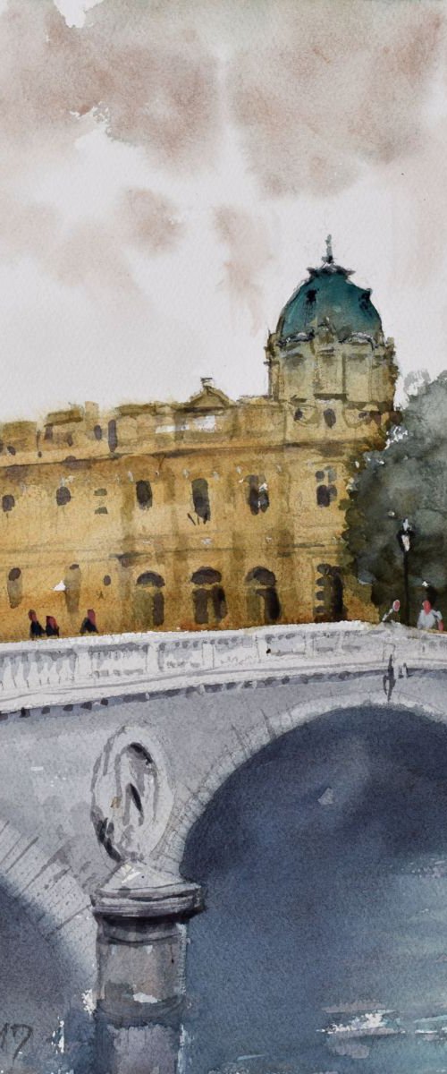 Pont au change, Paris by Goran Žigolić Watercolors