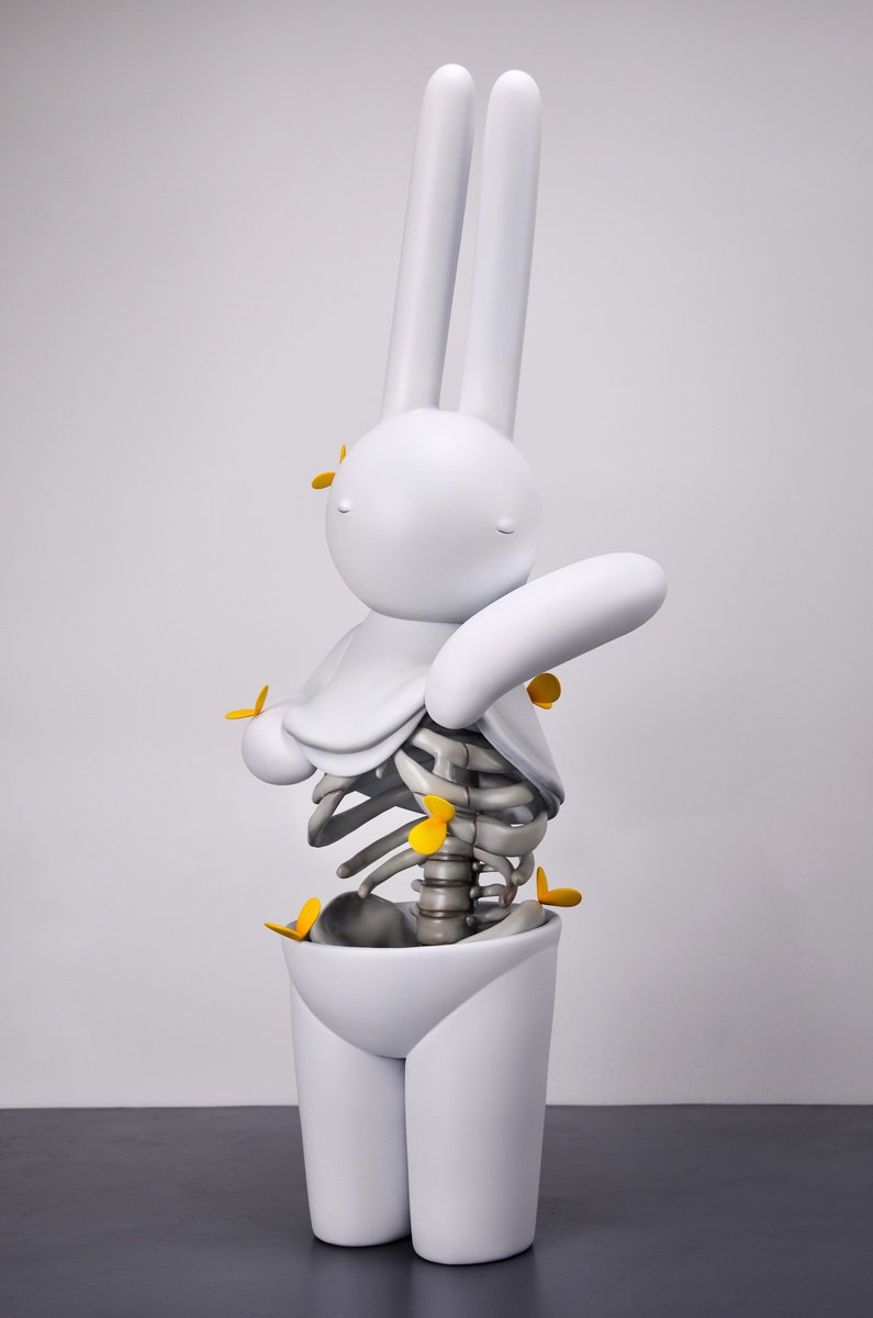 Urban And Pop Still Life Sculpture By Mr Clement, 14 X 30", Ribs Of Hope, Original Artwork