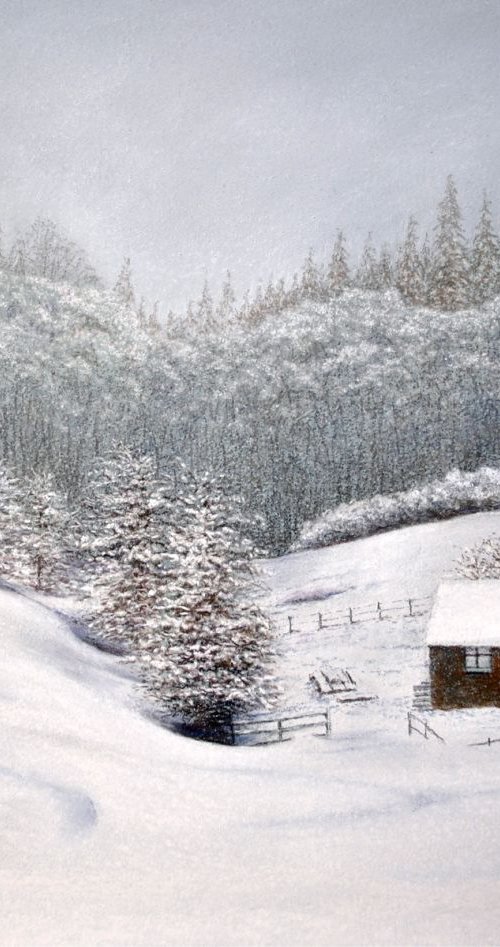 Snow in the valley near Ludlow, Shropshire by Ivan Jones