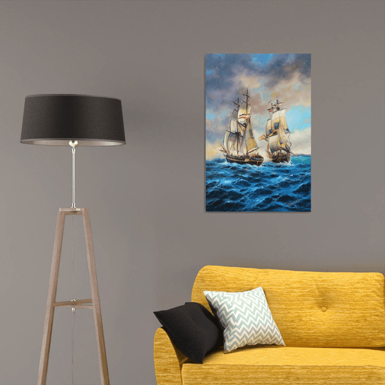 Boats (70x90cm, oil painting)