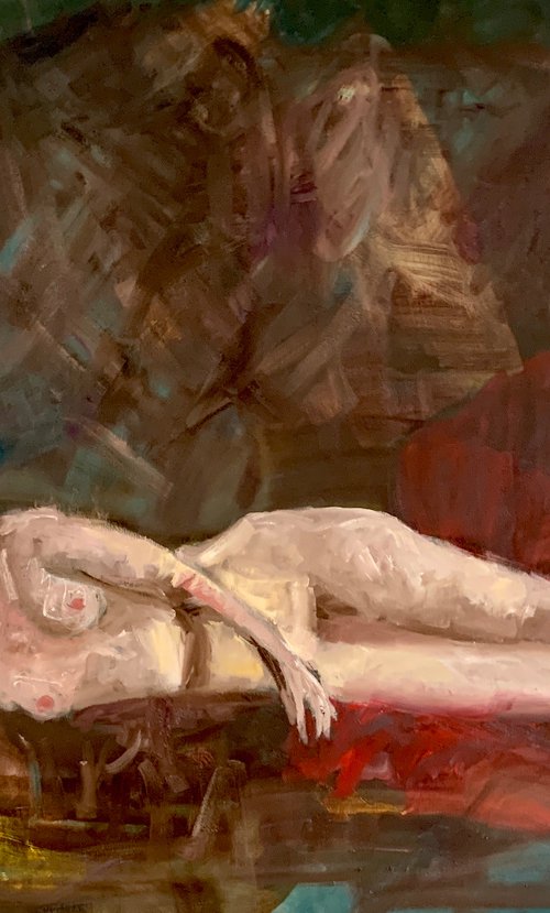 Nude With A White Vase by Ryan  Louder