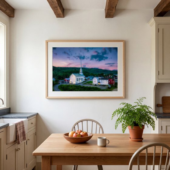 Stowe Community Church at Dawn