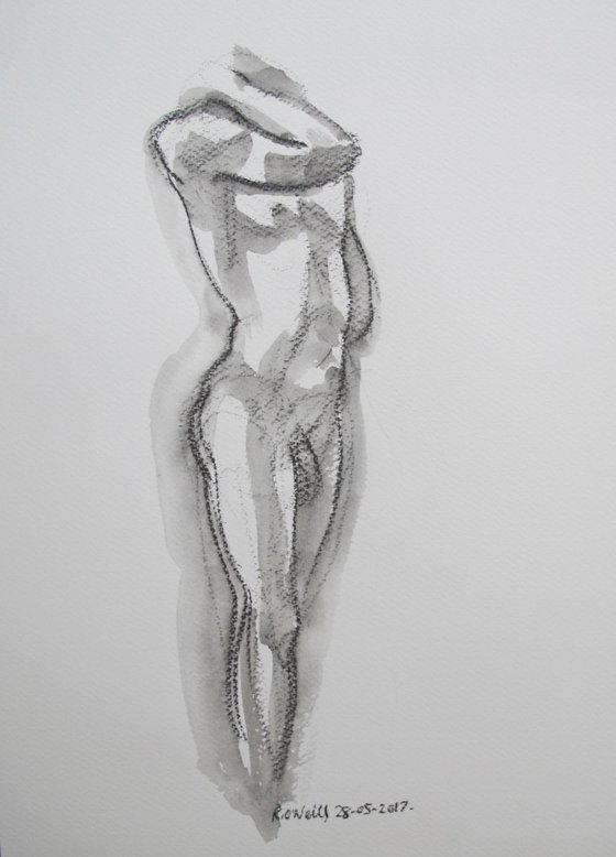 standing male nude