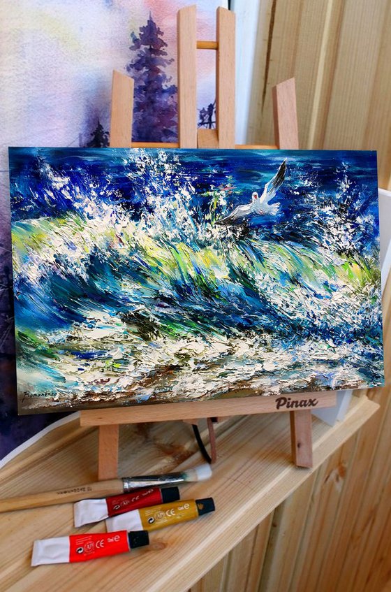 Flying over the wave