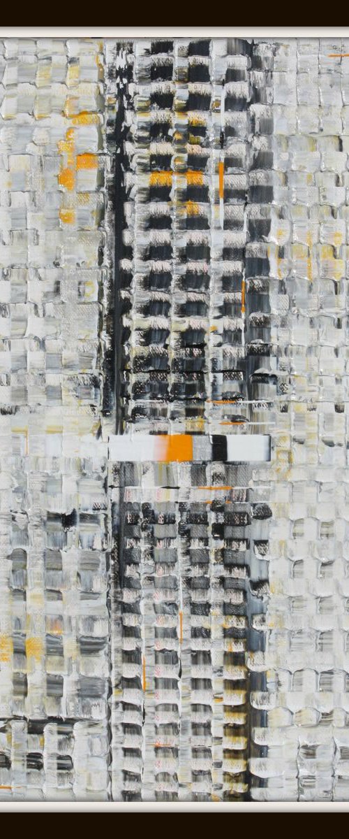 Little Black, White, Silver series IIII by Robert Lynn