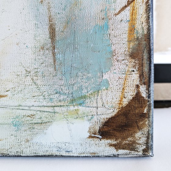 Taupe and Mint I
