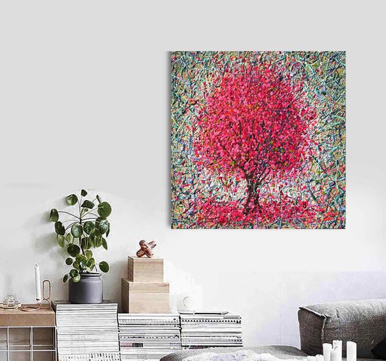 Life is overwhelmingly beautiful but tragically short  - Sakura painting