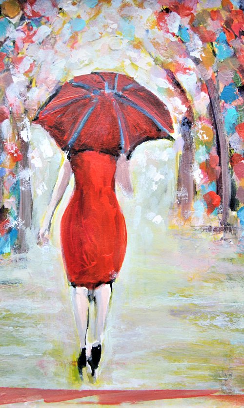 Under Umbrella  / 42 x 29.7 cm by Alexandra Djokic