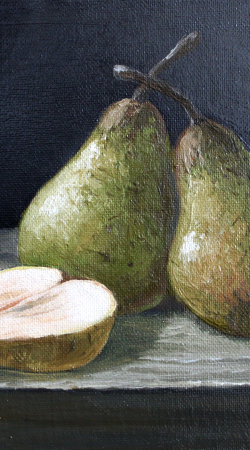 Still life with pears. ORIGINAL OIL PAINTING, GIFT by Linar Ganeev