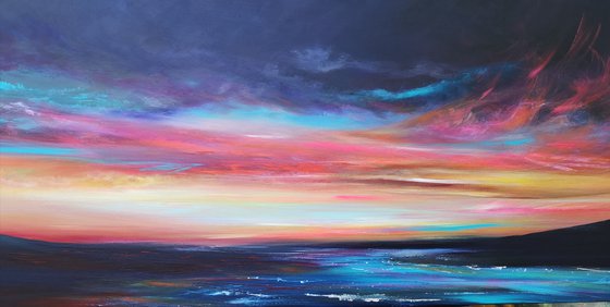 Twilight Blush - seascape, emotional, panoramic