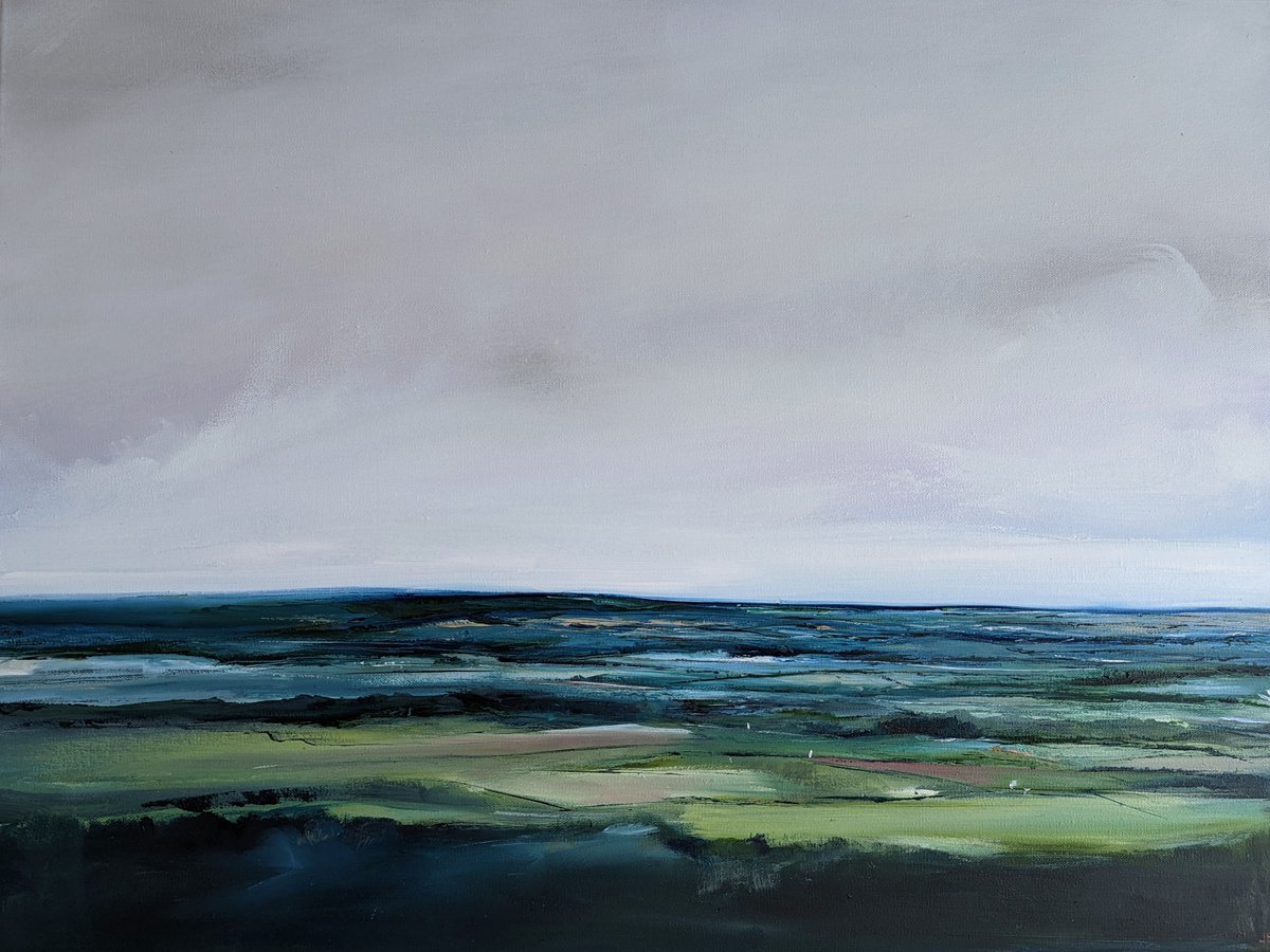 Expressive Landscape Oil Painting By Jo Earl, 31 X 24, Buckinghamshire Landscape, Original Artwork