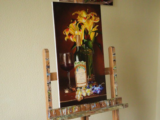 Golden Lilies and Wine