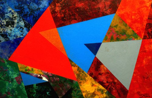 Texcollage triángulos by Juan Pita