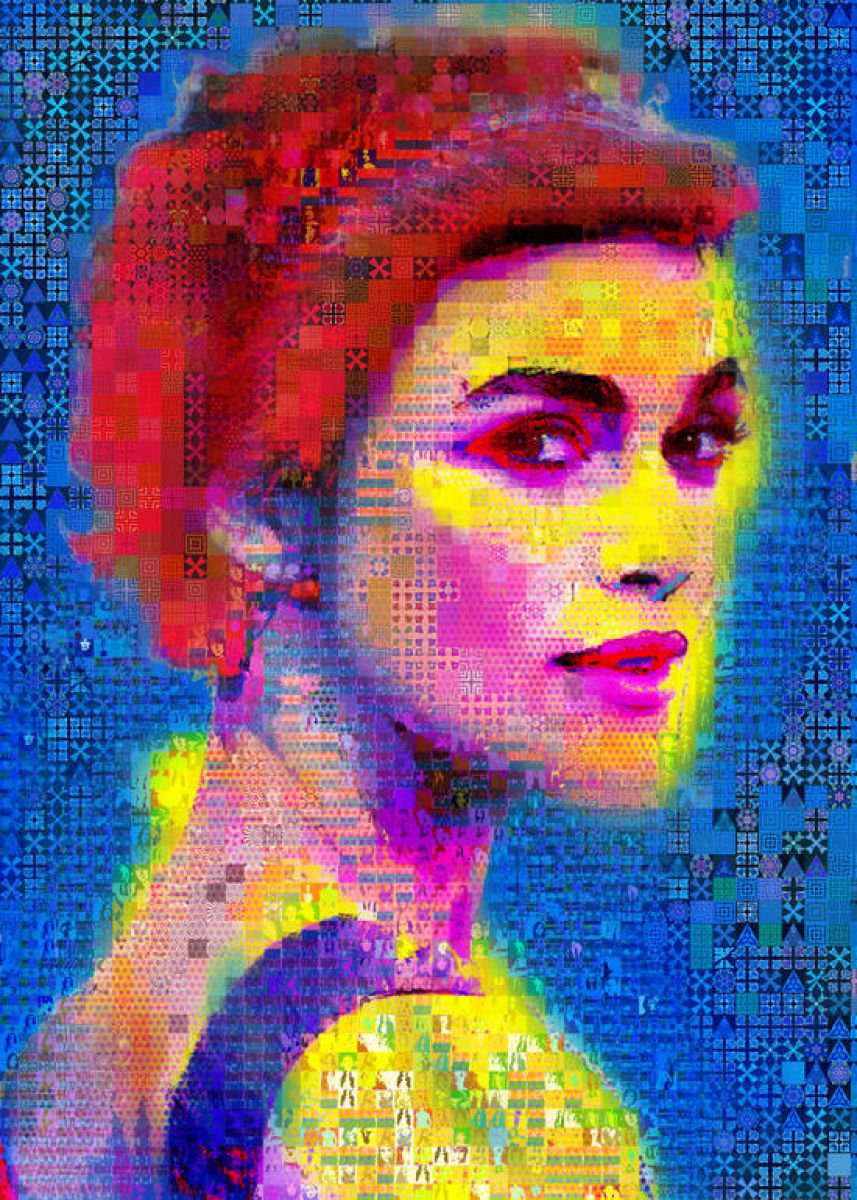 Portrait Painting By John Lijo Bluefish, 50 X 70, The Whitee Queen, Original Artwork