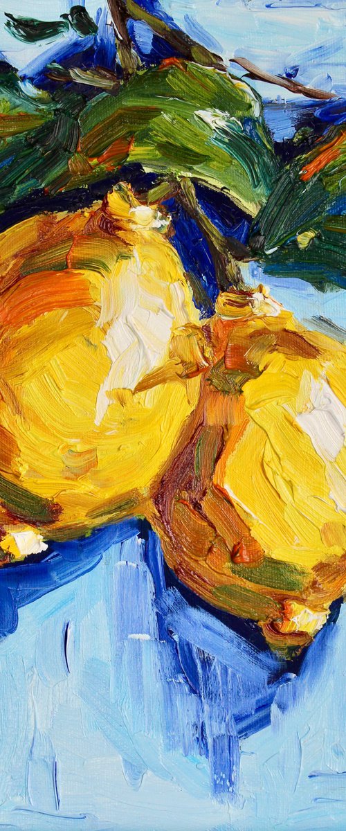 Yellow on Blue by Liza Illichmann