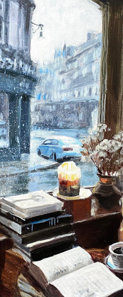 Reading On Rainy Day by Paul Cheng