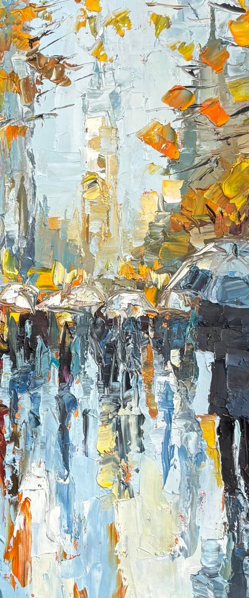 London umbrellas. Blue mood by Mariia Hyhar