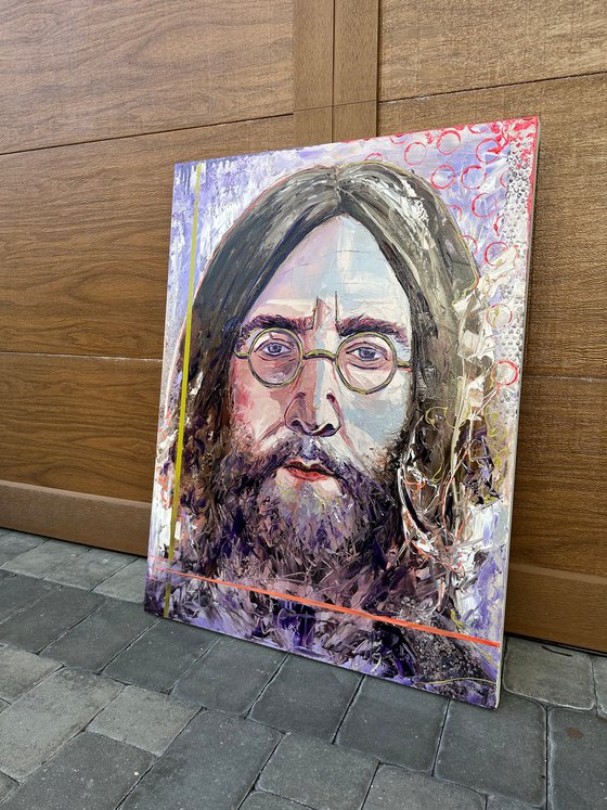 Lennon … John Lennon  -my interpretation portrait  ( pop art/ abstract)