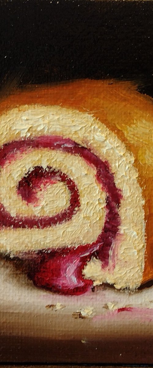 Little Jam roly Poly  still life by Jane Palmer Art
