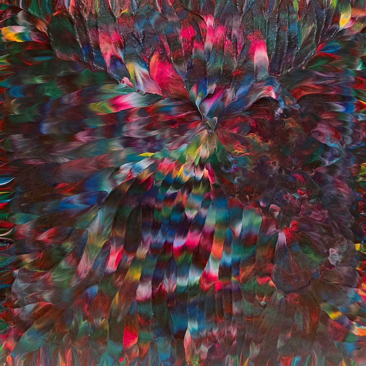 Organic Abstract Acrylic Painting By Alexandra Romano, 24 X 24, Eve