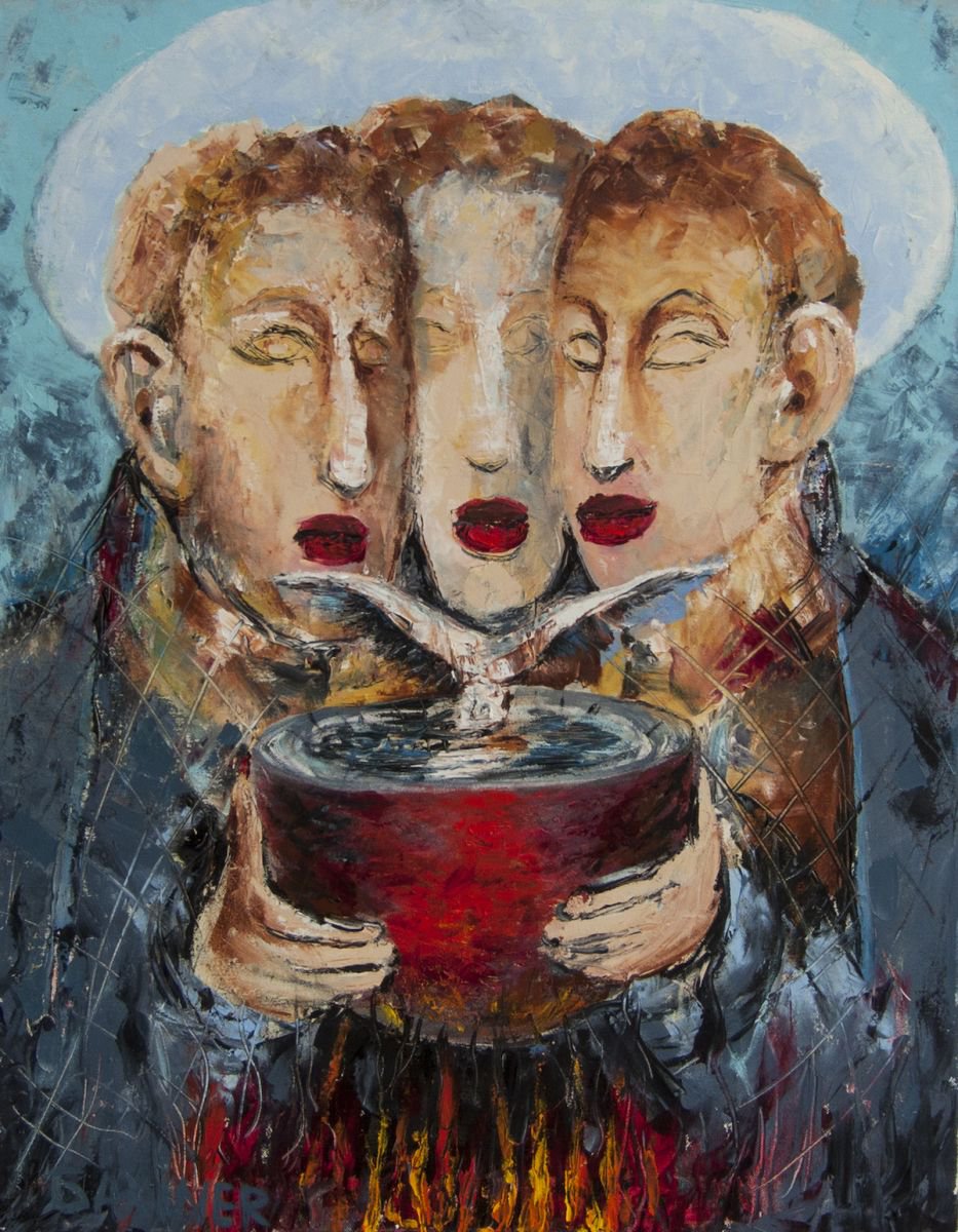 Impressionistic Abstract Oil Painting By Leo Baxiner, 24 X 31", Sonnet No. 5, Original Artwork