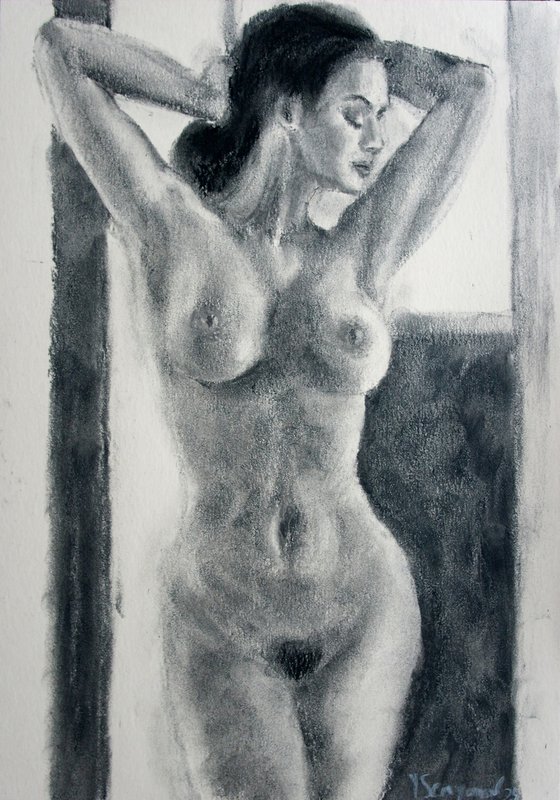 Female Figure 46 Charcoal Sketch