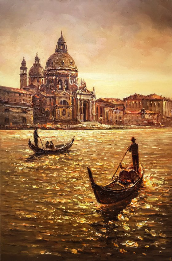 "Sunny Venice " original oil painting