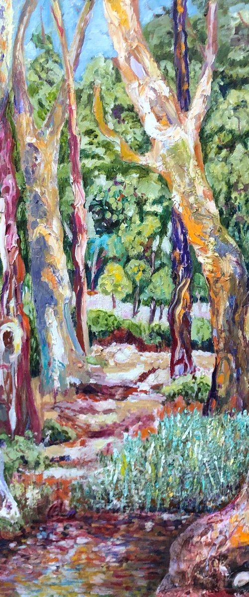 GUM TREES BY THE RIVER by Maureen Finck