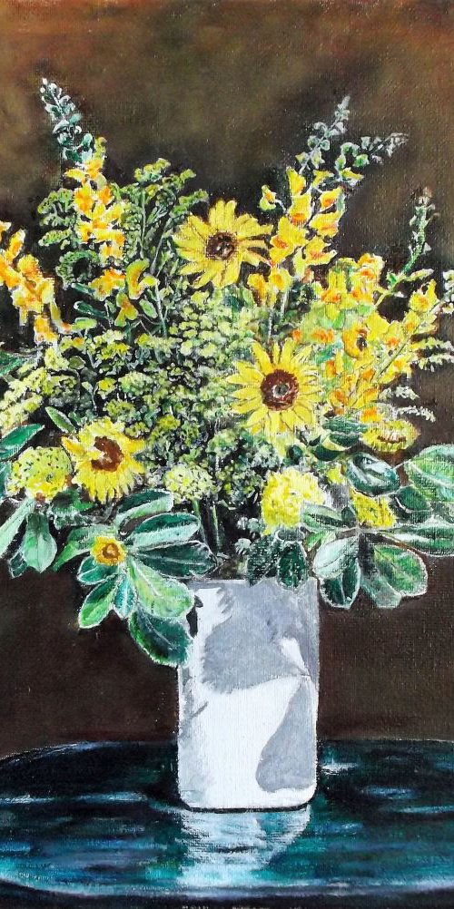 Flowers yellow daisies - garden - bouquet by Isabelle Lucas