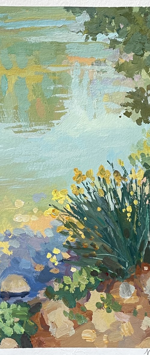 The shore of the Orb river by Nadezda Stupina