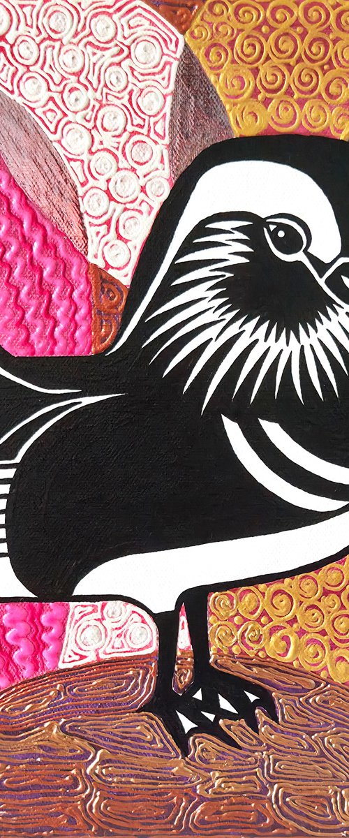 Ruby Mandarin Duck by Yanina Tuyman
