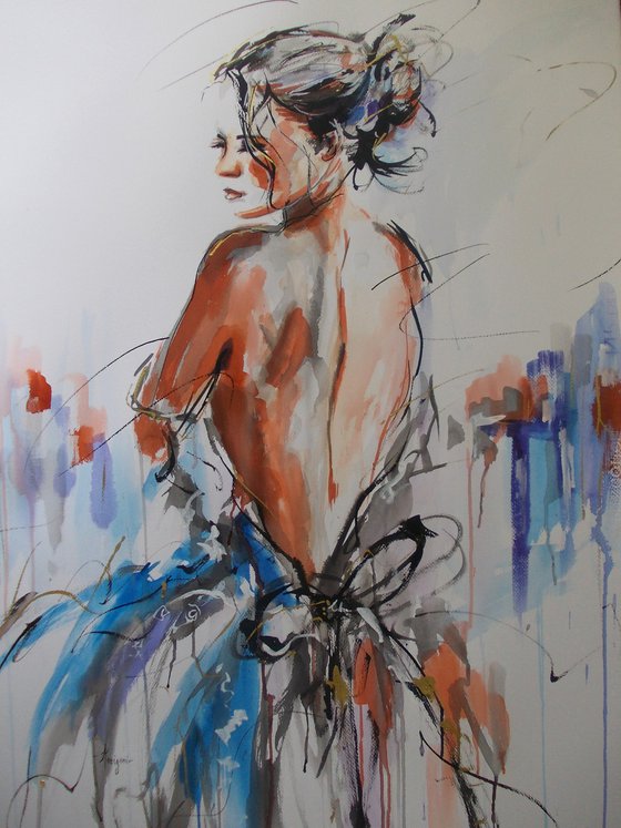 Infinite II- Figurative Woman on Paper