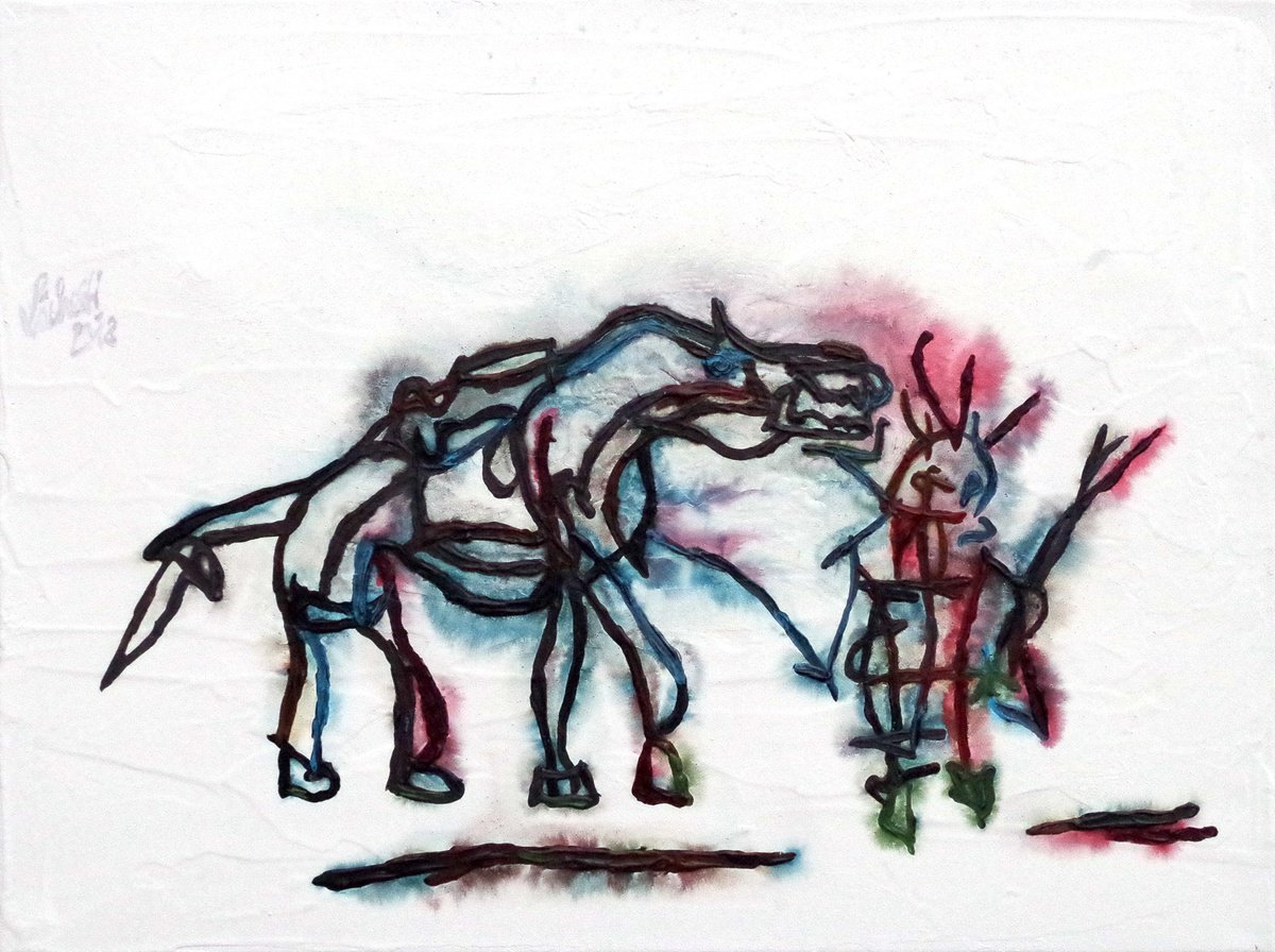 Expressive Abstract Acrylic Painting By Uli Lachelt, 23 X 17", Xxii 5 - The Last Of Us, Original Artwork