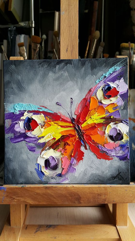 Triptych "Flight together" - triptych, triptych butterfly, insects, oil painting, butterfly, butterfly art, gift, art