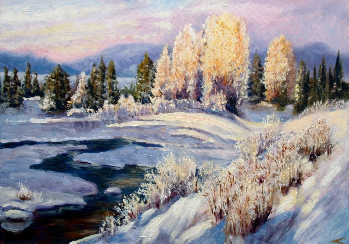 Winter By Elena Sokolova, 28 X 20, Artwork For Sale On Artfinder