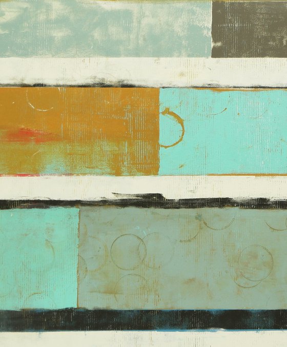 XL - Natural Lines Landscape - Abstract Large Painting - Ronald Hunter - 18A