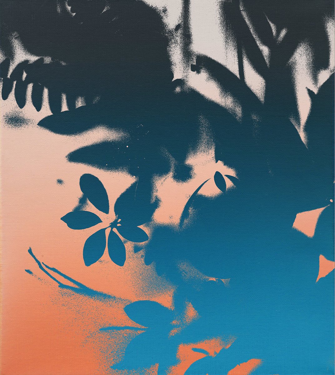 Botanical Painting By Teis Albers, 43 X 47", Keep On Your Mean Side, Original Artwork