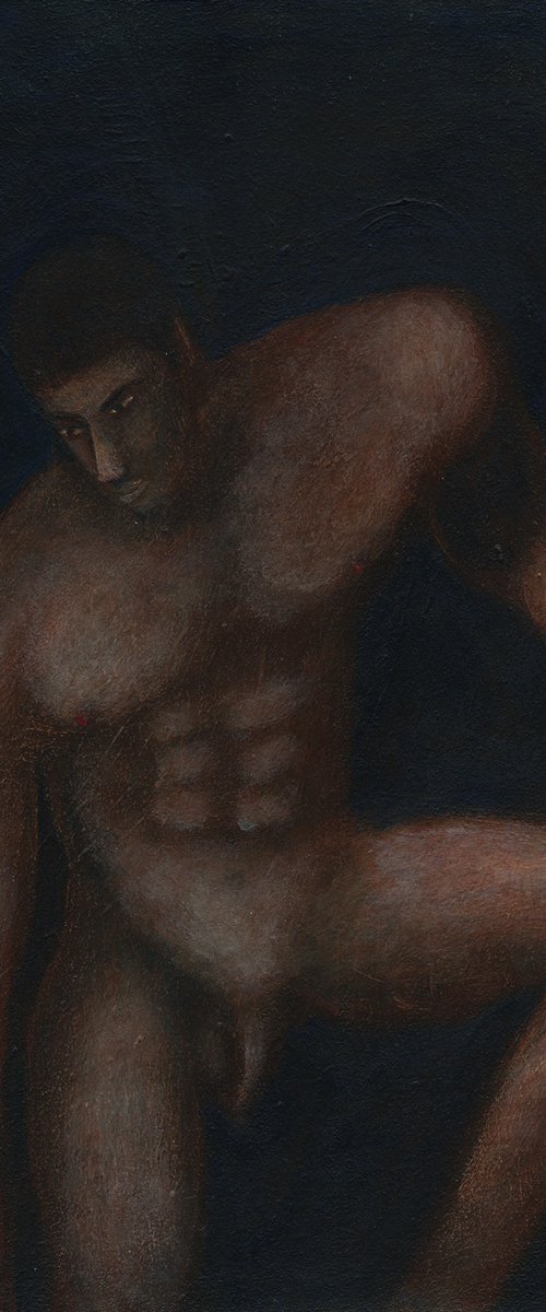 Male Nude Figure by Anton Maliar