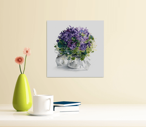 Purple Bellflowers bouquet - Perfect gift