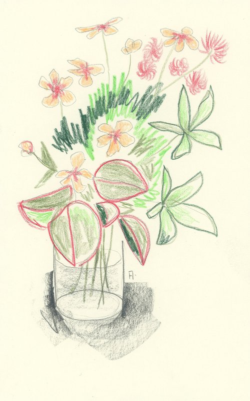 Floral Drawing 1 by Anton Maliar