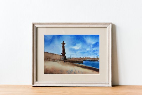 Rostral column. St. Petersburg.