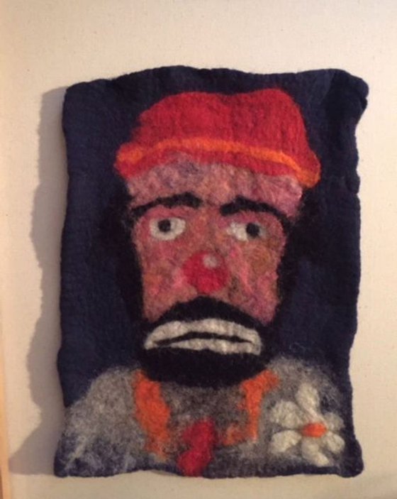 Emmett Kelly - Fiber art