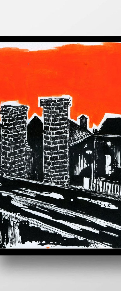 Town 21*15 CM / 8,26*5,90 INCH by V. Lishko