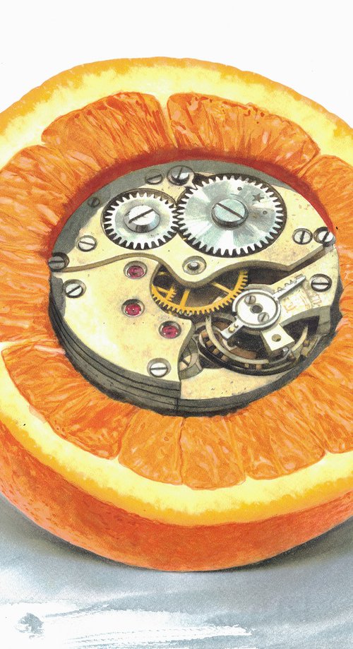 Orange with Clock Mechanism by REME Jr.