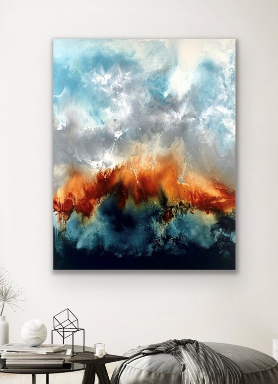 Heaven Sent - Large Abstract landscape - 100cm x 80cm