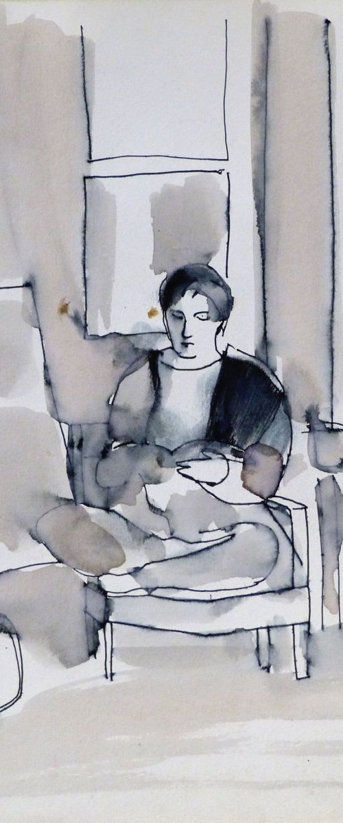 Reader 8, 24x32 cm by Frederic Belaubre