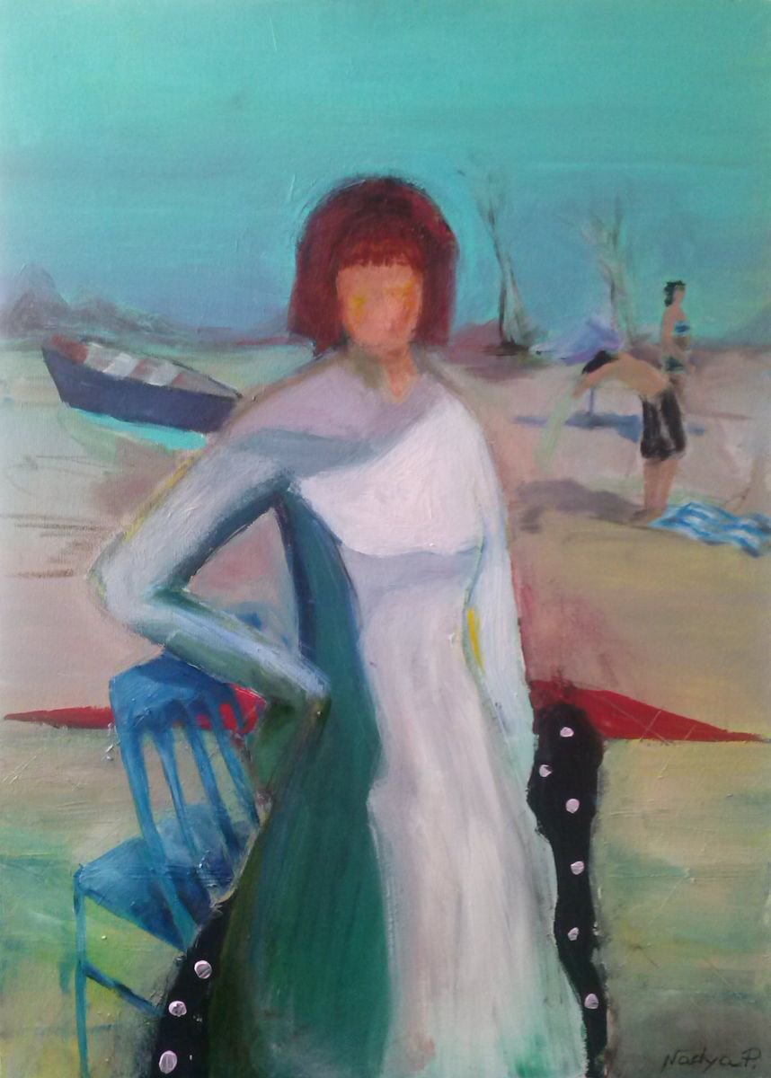 Oil Painting , One Day By The Sea By Nadya Peovska, 20 X 28, Artwork For Sale On Artfinder